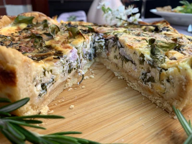Quiche cu Spanac și Feta